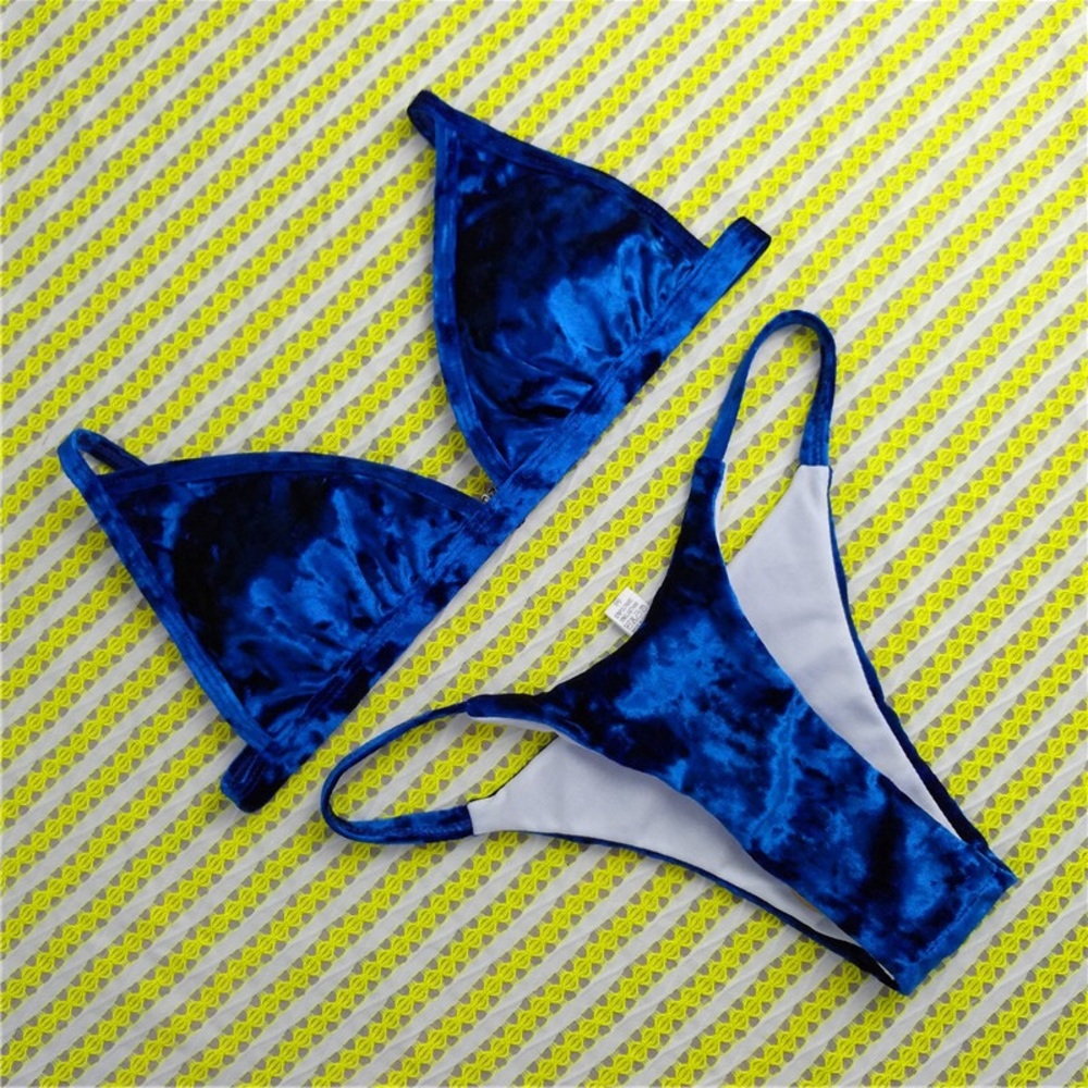 Colbalt Velvet Bikini - Picture 3 of 3